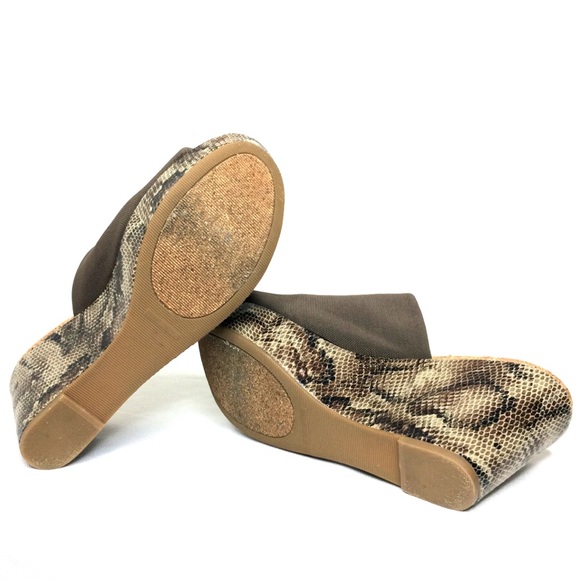 Lucky brand platform wedges sandals 8 tan brown - Picture 6 of 8